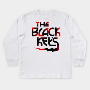 BLACK KEYS SHADOW RED Kids Long Sleeve T-Shirt